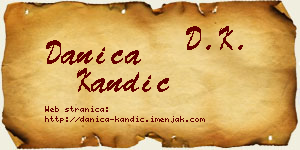 Danica Kandić vizit kartica